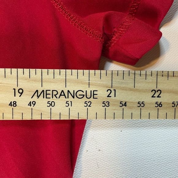 Danskin Now Womens Red V-Neck Active Size XL T-shirt Activewear Loose - Picture 5 of 7